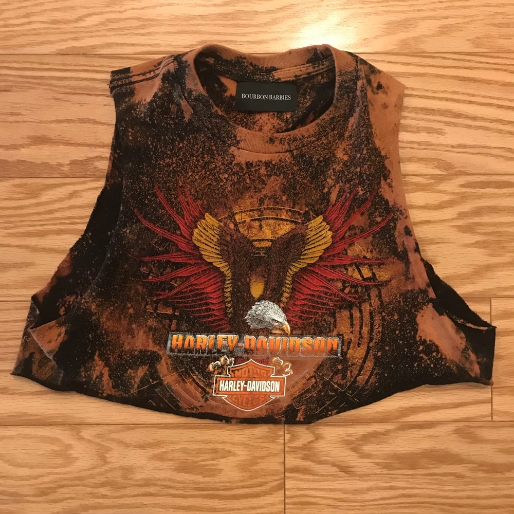 Harley Davidson Bleached Crop